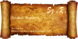 Szabó Rupert névjegykártya