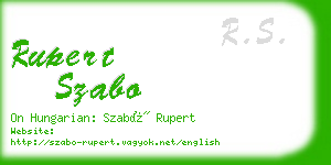 rupert szabo business card